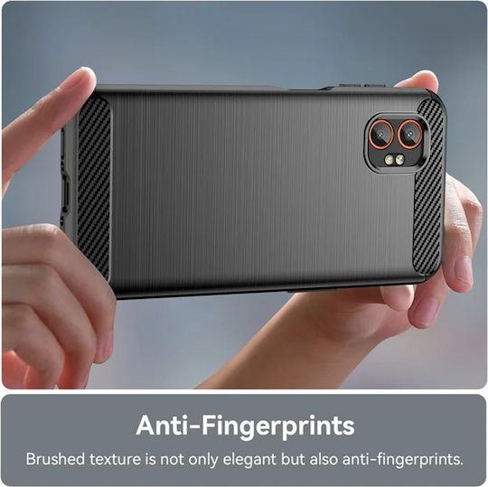 Techsuit Carbon Задна корица Силикон Черен (Galaxy XCover 7 Pro)