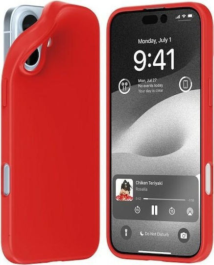Mercury Umschlag Rückseite Silikon / Kunststoff Rot (iPhone 16 Plus)