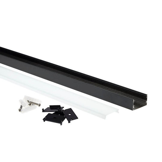 Eurospot Aluminum Profile for LED Strip with Opal Cover 200x4x2cm