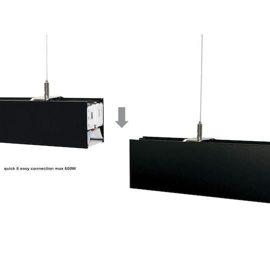 Gekas LED Kommerzielle lineare Beleuchtung Leuchte Decke 24W Kaltes Weiß B90xT7.5xH5cm