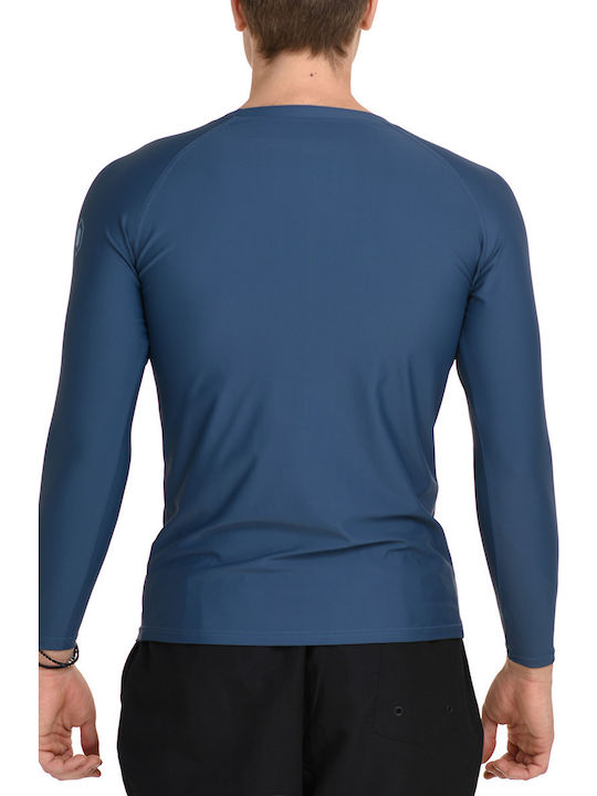 MiandMi Men's Long Sleeve Sun Protection Shirt Blue