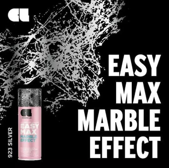 Cosmos Lac Spray Primer Easy Max Marble Effect Temperatură Înaltă cu Metalic Efect Argint Argintiu 400ml