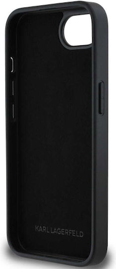 Karl Lagerfeld Glitter Karl&Choupette Umschlag Rückseite Metallisch Schwarz iPhone 17e / 16e