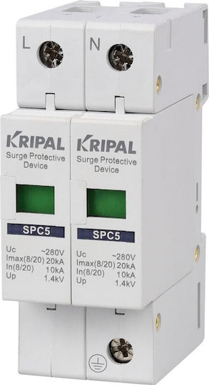 Kripal 2-Poles Inspired T2 Panel Lightning Protection 20kA