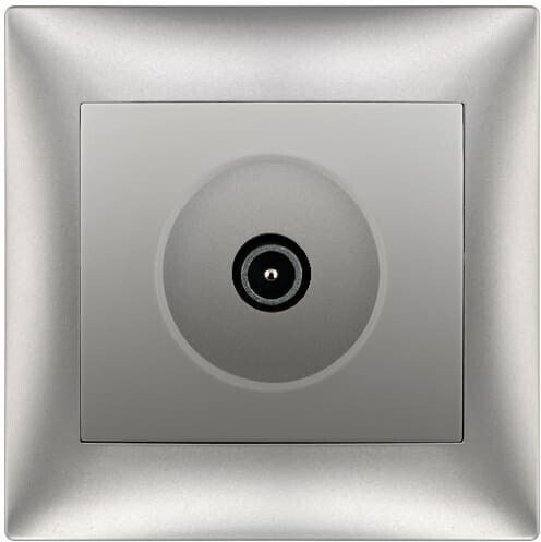 Redled Priză antenă TV, satelit și radio Rezistor de priză terminală în culoarea Argintiu 30007