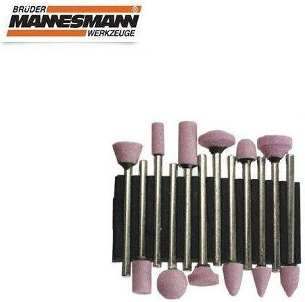 Mannesmann M20946 Schleifsteine mit Schaft 12 Stück