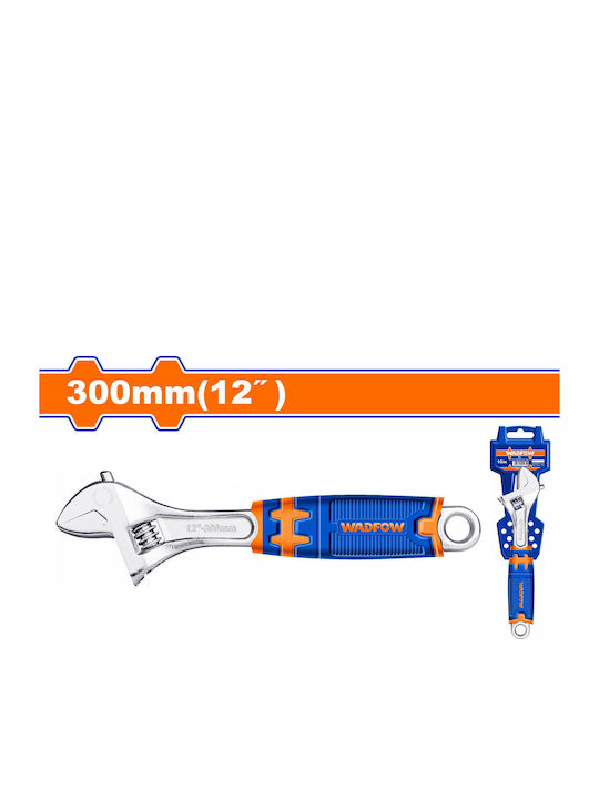 Wadfow French Wrench with Adjustable Opening 41mm and Anti-Slip Handle 300mm