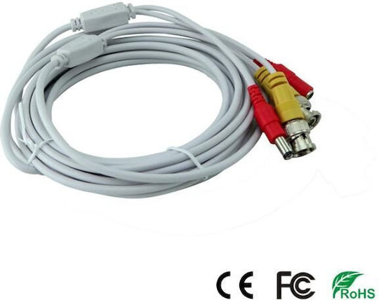 Anga CVD-5-C Connection Cable for CCTV Systems 5m White 552-126