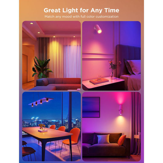 Govee Smart Bulbs LED for Socket GU10 RGBW 400lm 2pcs