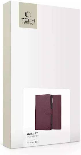 Tech-Protect Wallet Δερματίνης Μπορντό (iPhone 17e / 16e)