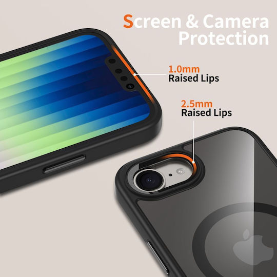 Tech-Protect Magmat Back Cover Plastic / Silicone Black (iPhone 17e / 16e)