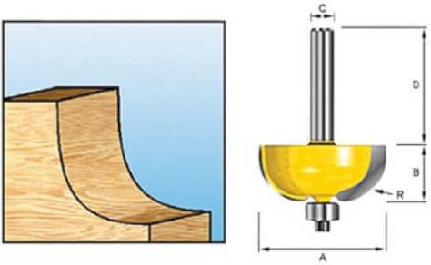 Makita D-11455 Κοπτικό Ρούτερ Κοίλης Κοπης Στέλεχος 8mm