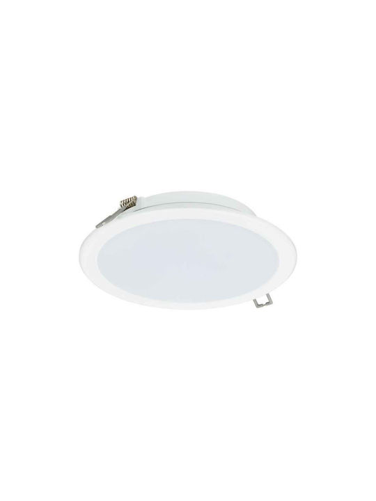 Philips Στρογγυλό Χωνευτό LED Panel 19W με Φυσικό Λευκό Φως 4000K