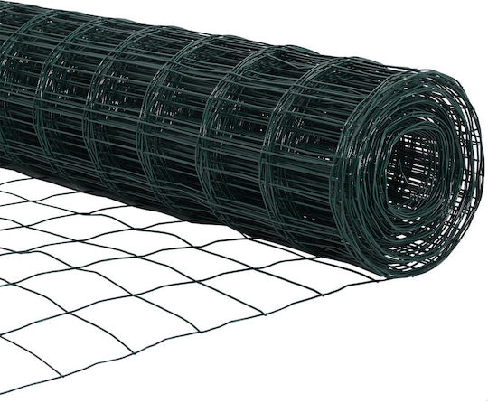 vidaXL Ситова мрежа Галванизирано Зелен 1x10м