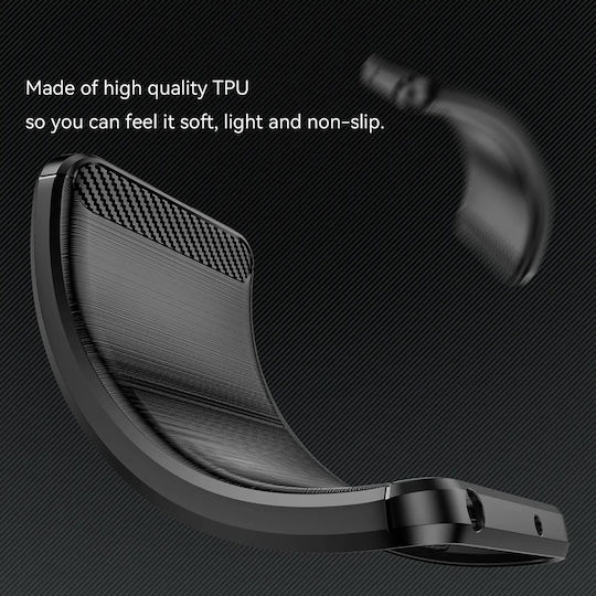 Techsuit Carbon Back Cover Σιλικόνης Μαύρο (Xiaomi Poco F7 Ultra)
