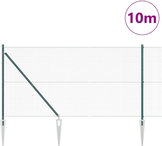 vidaXL Plasă De Sârmă Modul Verde 1.4x10m