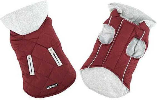 Pet Interest Sportive Jacket Кучешки палта Худи Кафяв Small с дължина на гръбчето 26 см.