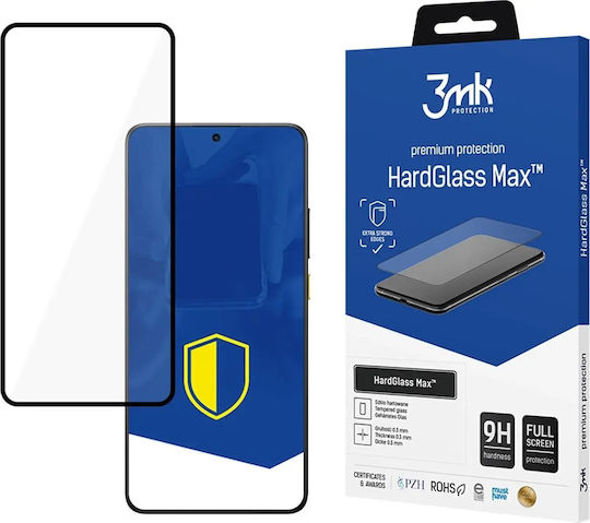 3MK Hardglass Max Black 0.3mm Tempered Glass Negru (Honor X7)