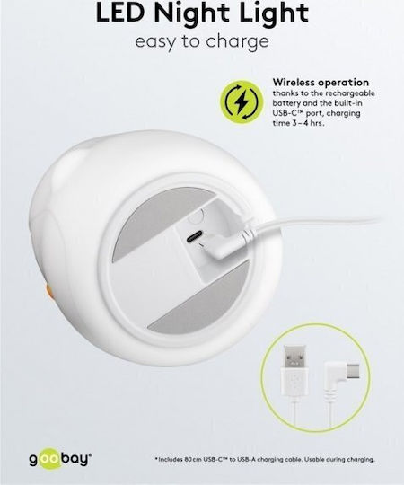 Goobay Goobay Nursery Night Light LED Penguin Power White