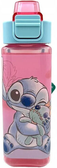 Kids Licensing Plastic Kids Water Bottle Stitch Pink 500ml