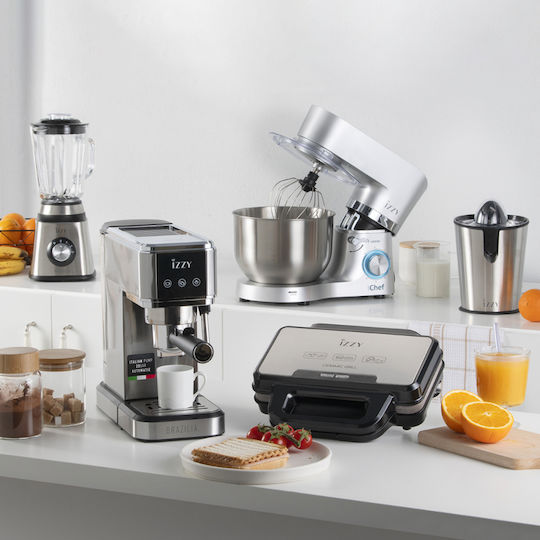Izzy IZ-1601 Μπλέντερ με Γυάλινη Κανάτα 1.5 lt 1000W Inox