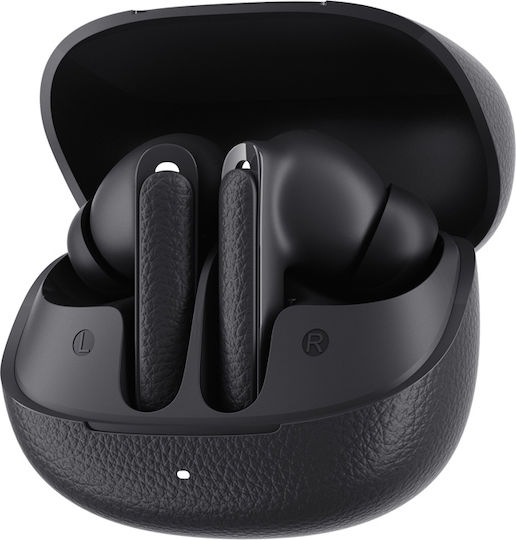 QCY HT15 Buds ANC Bluetooth Handsfree Ακουστικά με Αντοχή στον Ιδρώτα και Θήκη Φόρτισης Μαύρα