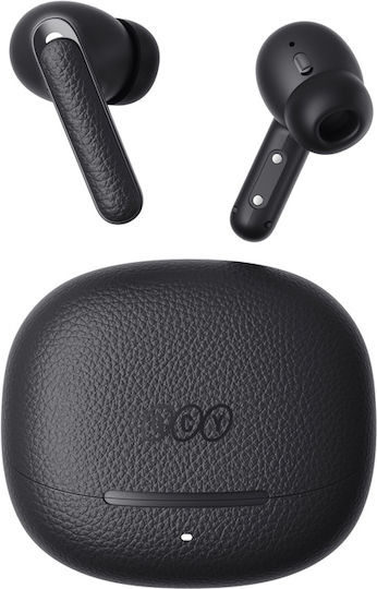 QCY HT15 Buds ANC Bluetooth Handsfree Ακουστικά με Αντοχή στον Ιδρώτα και Θήκη Φόρτισης Μαύρα