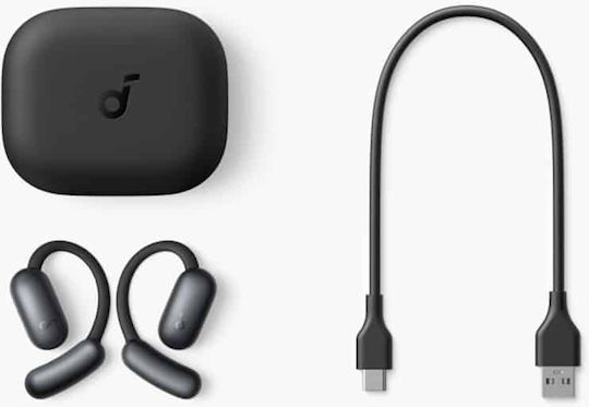 Soundcore by Anker AeroFit 2 Offenes Ohr Bluetooth-Freisprecheinrichtung Kopfhörer mit Schweißresistenz und Ladeetui Schwarz