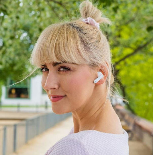 Niceboy HIVE Beans In ear Bluetooth хендсфри Слушалки с Устойчивост на Пот и Кутийка за Зареждане Бял