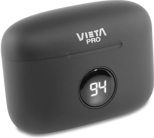 Vieta Pro Fade In-ear Bluetooth Handsfree Ακουστικά με Θήκη Φόρτισης Μαύρα