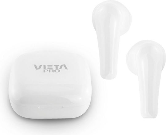 Vieta Pro Feel In-ear Bluetooth Handsfree Ακουστικά με Θήκη Φόρτισης Λευκά