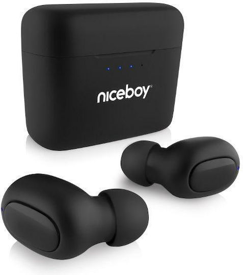 Niceboy Podsie 3 In-Ear Bluetooth-Freisprecheinrichtung Kopfhörer mit Ladeetui Schwarz