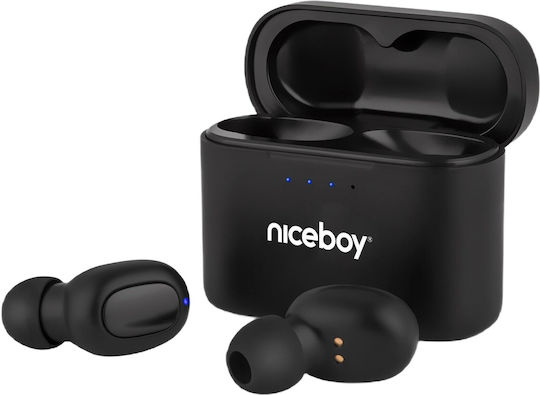 Niceboy Podsie 3 In-Ear Bluetooth-Freisprecheinrichtung Kopfhörer mit Ladeetui Schwarz