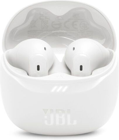 JBL Tune Flex 2 Earbud Bluetooth Handsfree Earphones with Sweat Resistance and Charging Case Ghost Edition White