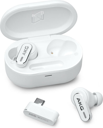 AKG N5 Hybrid In-ear Bluetooth Handsfree Căști cu Rezistență la Transpirație și Carcasă de Încărcare Alb