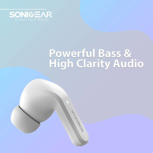 Sonic Gear TWS12ANCW In-ear Bluetooth Handsfree Ακουστικά με Θήκη Φόρτισης Λευκά