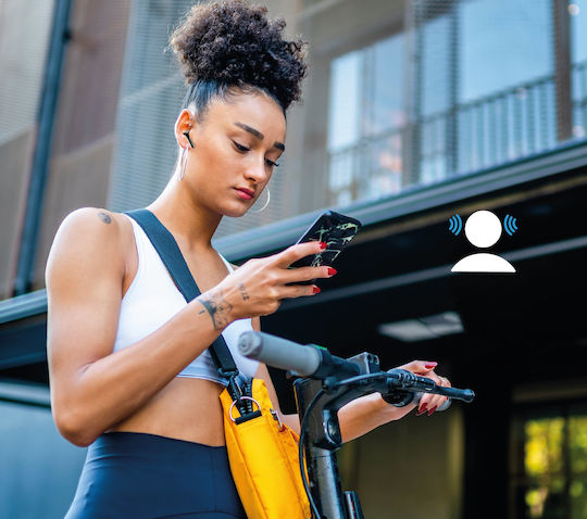 Cellular Line Eclipse In-ear Bluetooth Handsfree Ακουστικά με Θήκη Φόρτισης Λευκά