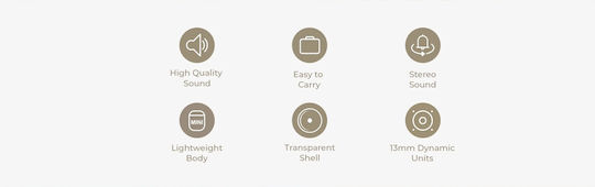 Havit TW981 Earbud Bluetooth Handsfree Ακουστικά με Θήκη Φόρτισης Μπεζ