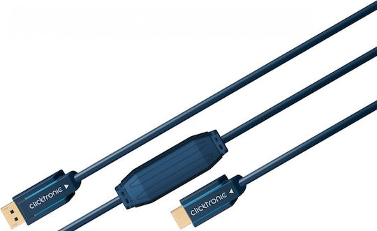 Clicktronic Cable DisplayPort male - HDMI male 2m Μπλε
