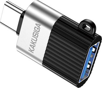 Kakusiga Конвертор USB-C мъжки към USB-C женски Сив 1бр KSC-1420