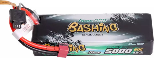 Gens Ace Bashing Μπαταρία Li-Po 7.4V 5000mAh 60C 2S T-Plug για Τηλεκατευθυνόμενο