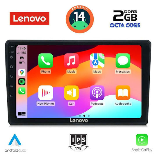 Lenovo Car Audio System for Alfa Romeo Spider / Brera 2004-2012 (Bluetooth/USB/AUX/WiFi/GPS/Apple-Carplay/Android-Auto) with Touch Screen 9"