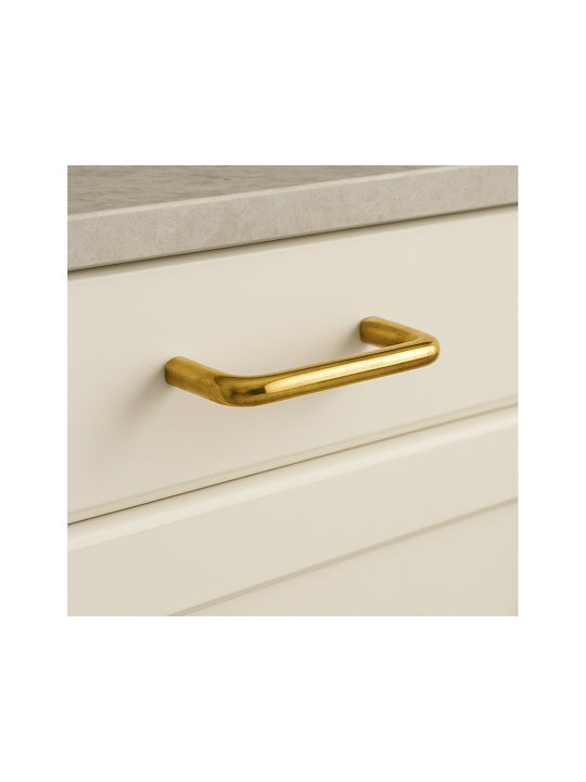 Handle Furniture made of Metallic Golden with Center Distance 64mm 17236/64 1pcs