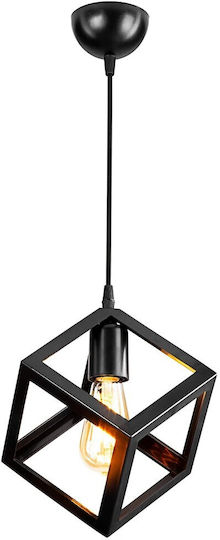 GloboStar Dise Pendant Light Black with Socket E27 22x22x24cm