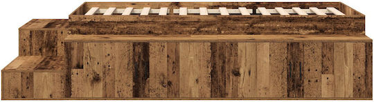 Pat Single Pentru Saltea 75x190cm Maro