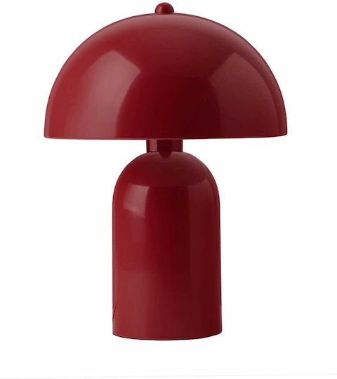 GloboStar Gasco Metal Table Lamp for Socket E27 with Red Shade and Base
