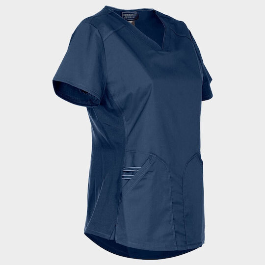 Cherokee WWE601 Women's Navy Blue Medical Blouse