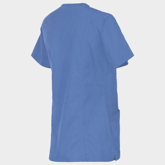 Cherokee WWWE610 Women's Light Blue Medical Blouse