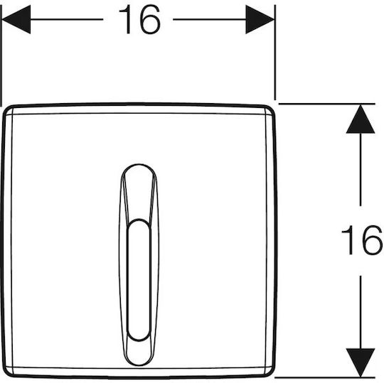 Φωτοκύτταρο Ουρητηρίου Geberit Hybasic 115.818.11.5 Λευκό Ματ Μαύρο Ματ