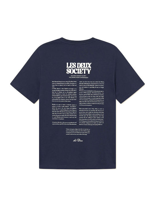 T-shirt Μπλε-λευκο
